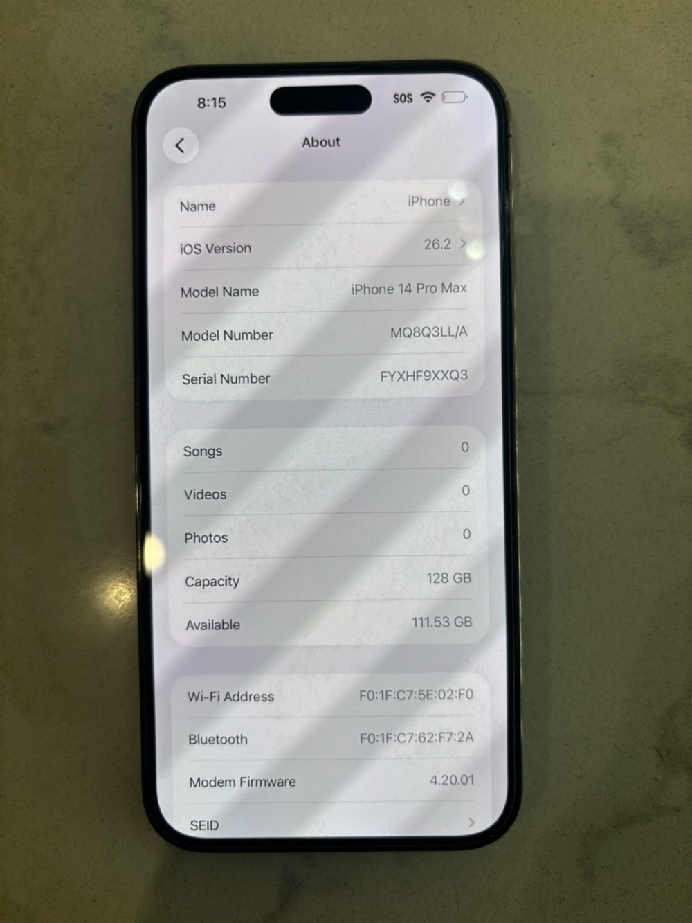 14 Pro Max 128gb (Cracked Back) - Unlocked Smartphone - Picture 3 of 4